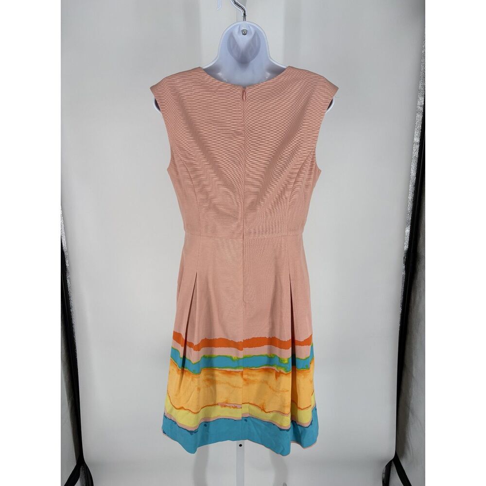 Tracy Reese X Anthropologie Pastel Sleeveless V-Neck Colorblock Summer Dress - Picture 5 of 5